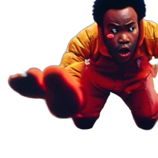 comic book art, donald, glover, still transparent PNG cut-out