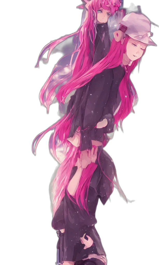 dress, jacket, creature, hair transparent PNG cut-out