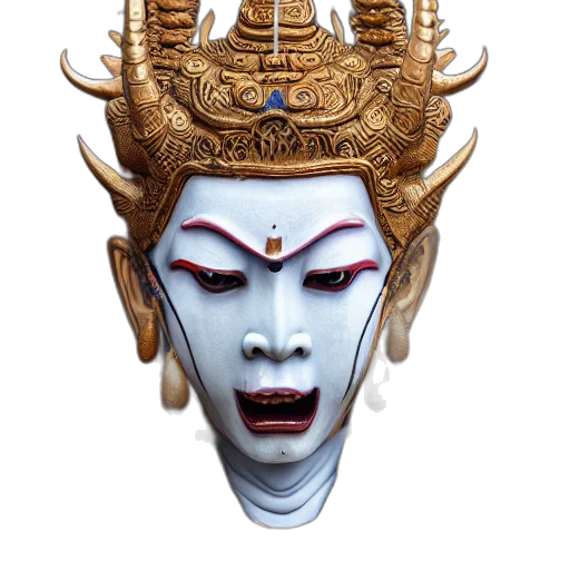 mask, face, crown, jewelry transparent PNG cut-out