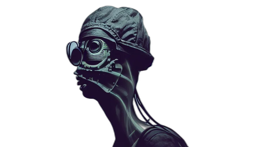 mask, robot, face, creature transparent PNG cut-out