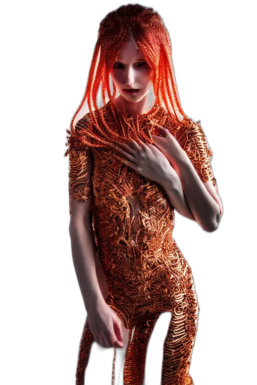 dress, hair, creature, jewelry transparent PNG cut-out