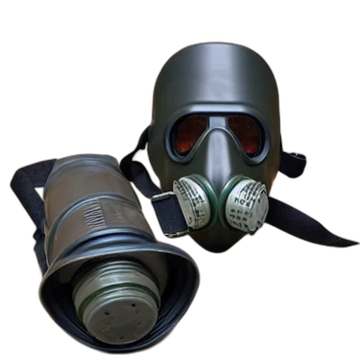 mask, weapon, concept art, 3d render transparent PNG cut-out