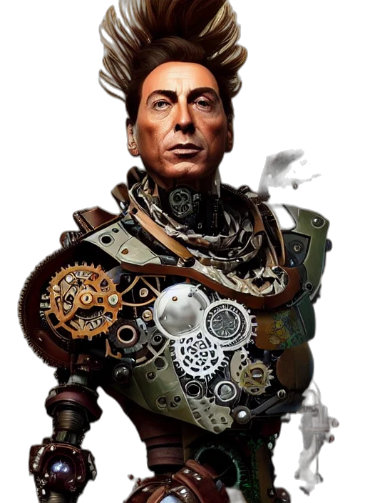 robot, staff, face, jewelry transparent PNG cut-out