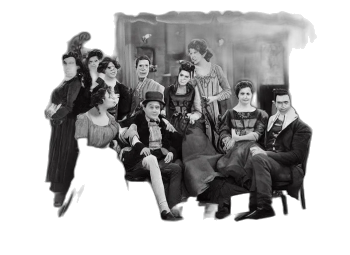 staff, concept art, pencil sketch, city street transparent PNG cut-out