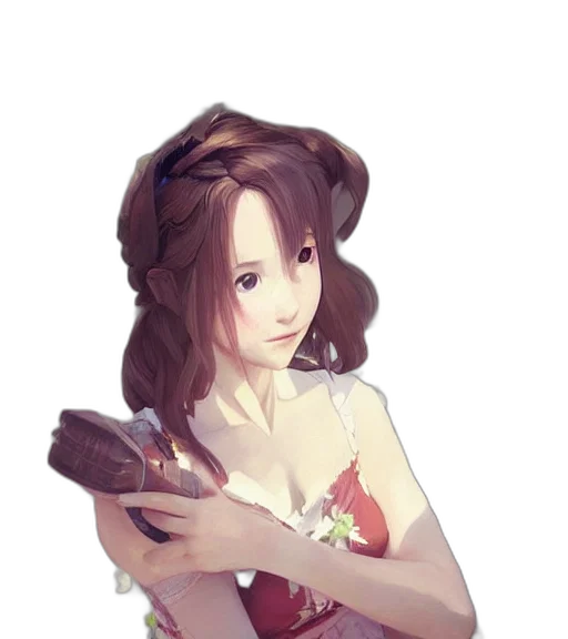 dress, staff, weapon, robot transparent PNG cut-out