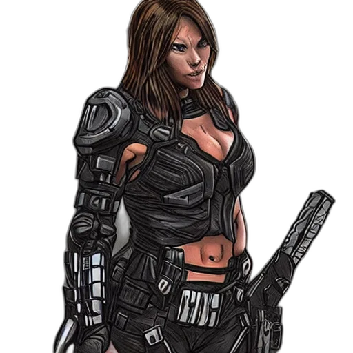 concept art, comic book art, cyberpunk, fantasy art transparent PNG cut-out