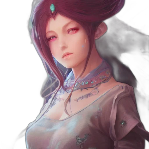 face, staff, dragon, dress transparent PNG cut-out