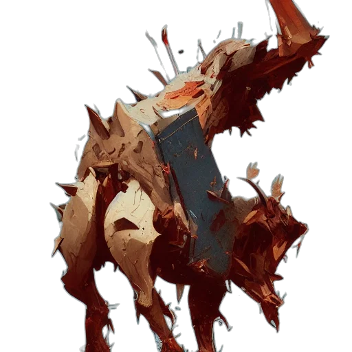 weapon, dragon, creature, staff transparent PNG cut-out