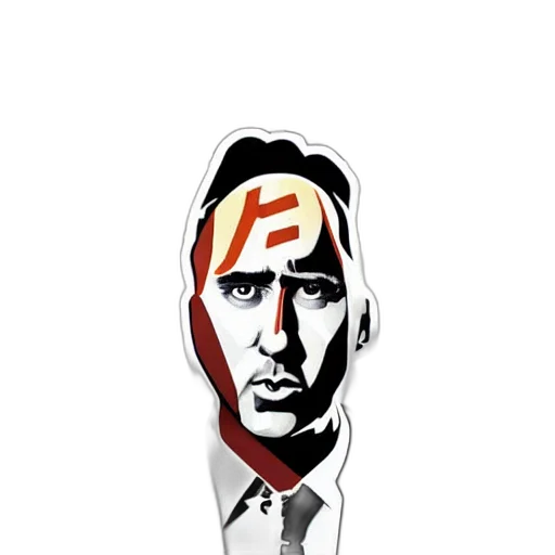 face, comic book art, cartoon, photorealistic transparent PNG cut-out