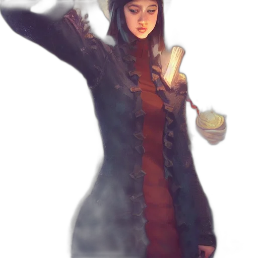 staff, dress, jacket, hat transparent PNG cut-out