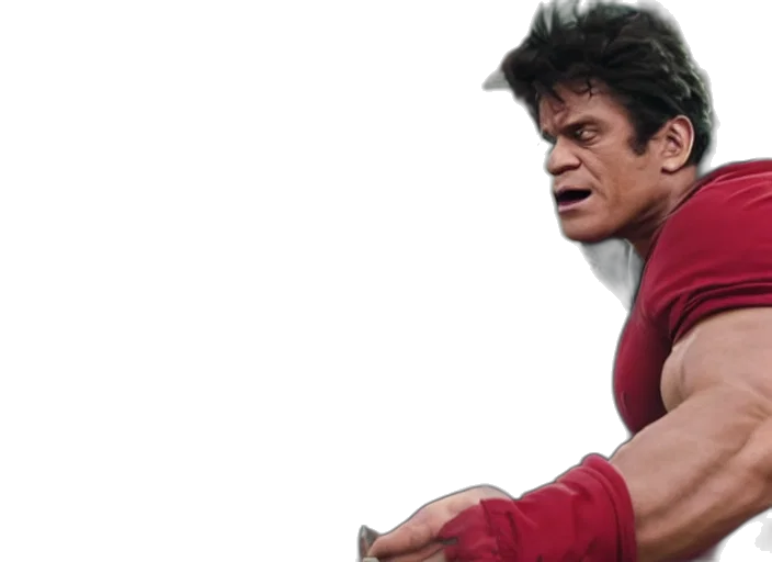3d render, film, still, hulk transparent PNG cut-out