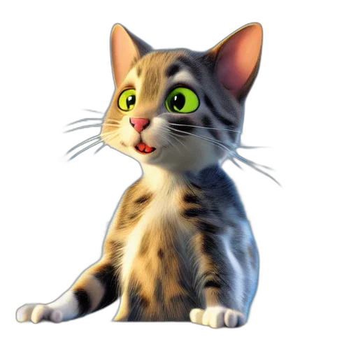 animal, staff, 3d render, photorealistic transparent PNG cut-out