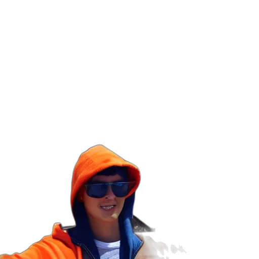 jacket, staff, hat, face transparent PNG cut-out
