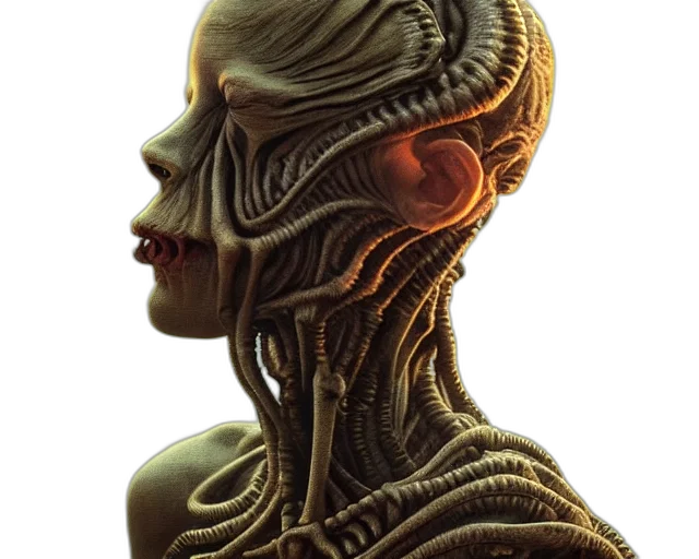 hair, robot, face, creature transparent PNG cut-out