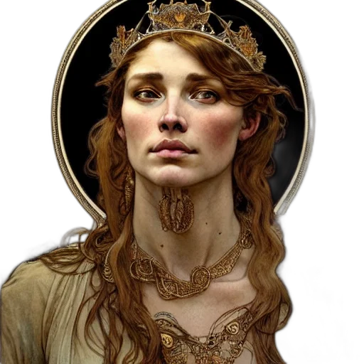 crown, jewelry, face, fantasy art transparent PNG cut-out
