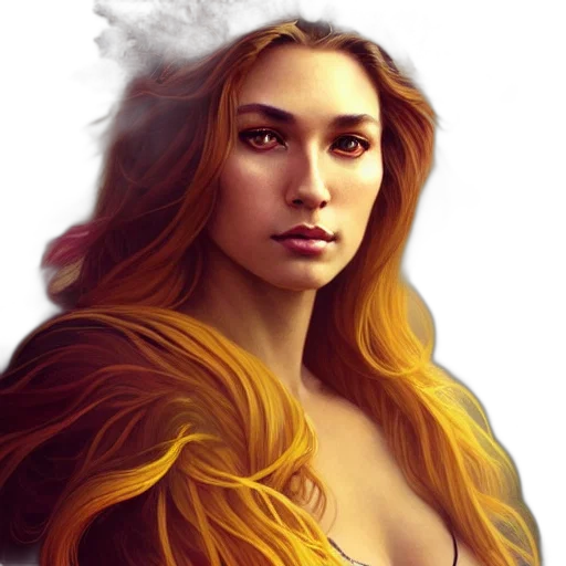 face, dragon, hair, crown transparent PNG cut-out