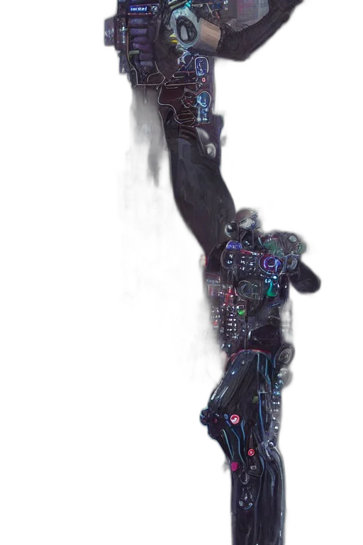 robot, staff, creature, weapon transparent PNG cut-out
