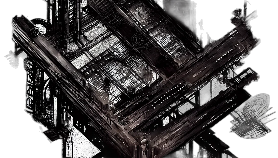 building, car, robot, umbrella transparent PNG cut-out
