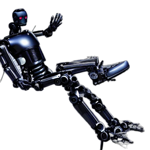 robot, 3d render, concept art, cyberpunk transparent PNG cut-out