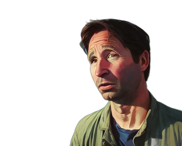 face, jacket, photorealistic, concept art transparent PNG cut-out