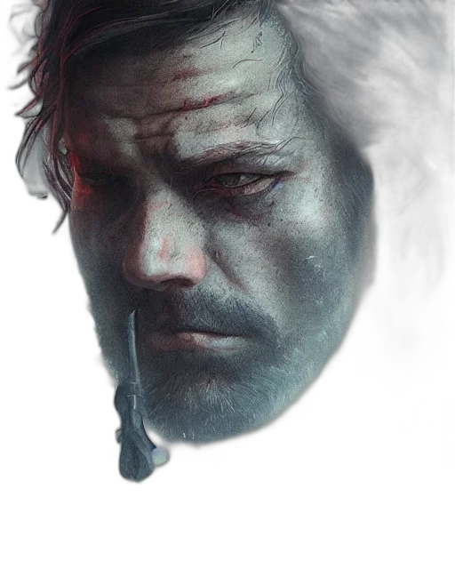 face, mask, concept art, photorealistic transparent PNG cut-out