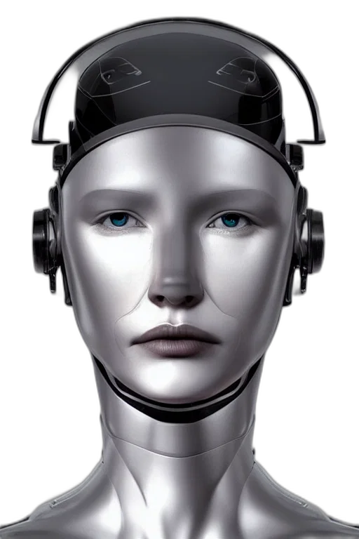 robot, face, mask, cyberpunk transparent PNG cut-out
