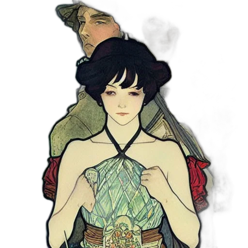 dress, staff, sword, dragon transparent PNG cut-out