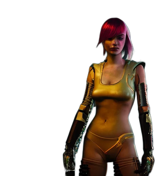 robot, cyberpunk, concept art, 3d render transparent PNG cut-out