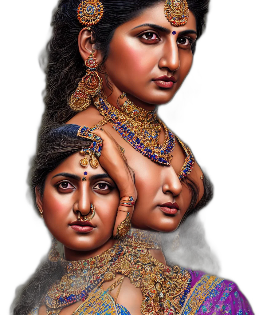 jewelry, face, crown, photorealistic transparent PNG cut-out