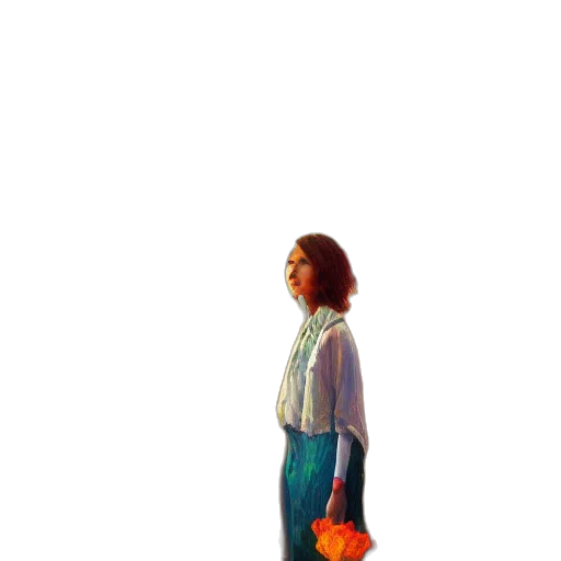 dress, jacket, staff, robot transparent PNG cut-out