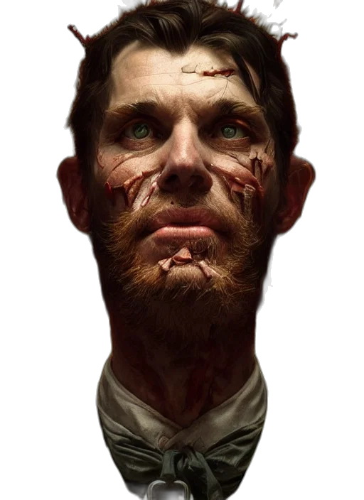 face, mask, staff, creature transparent PNG cut-out