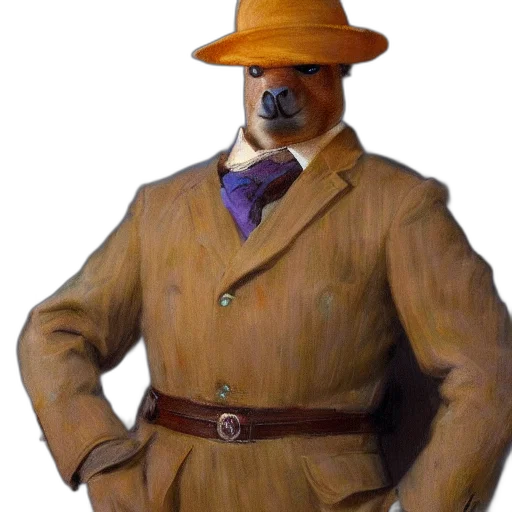 hat, animal, staff, jacket transparent PNG cut-out