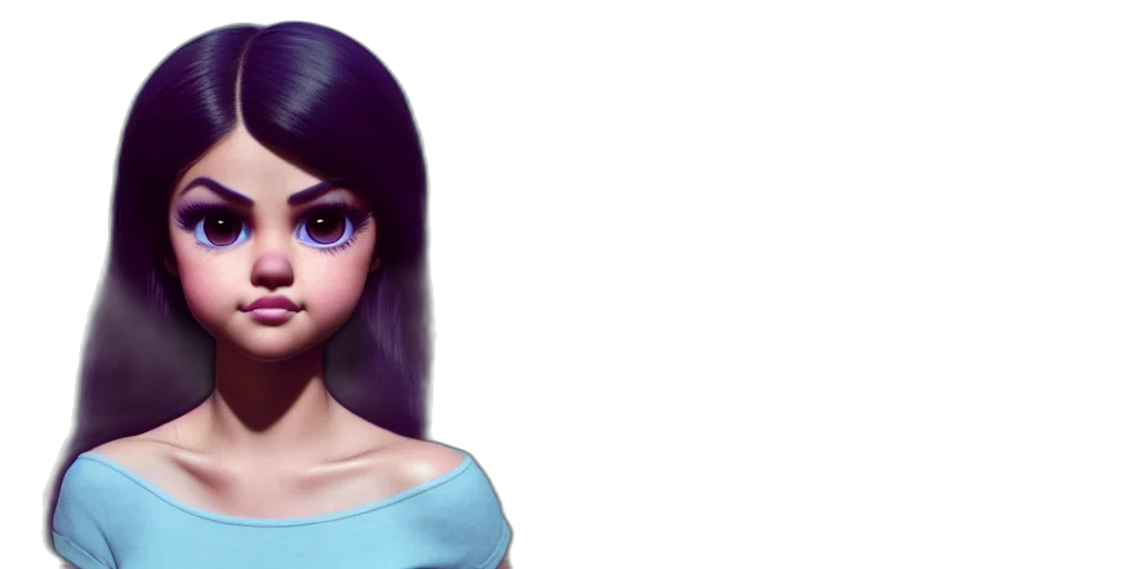 dress, face, 3d render, concept art transparent PNG cut-out
