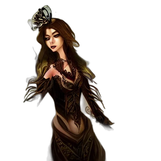 dress, jewelry, fantasy art, concept art transparent PNG cut-out