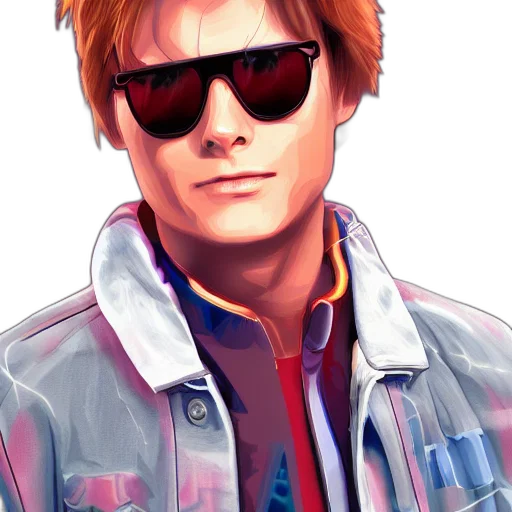 jacket, face, staff, photorealistic transparent PNG cut-out