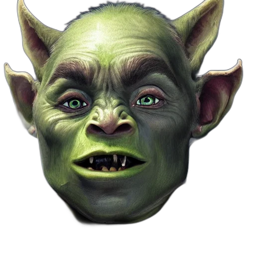 face, mask, staff, creature transparent PNG cut-out