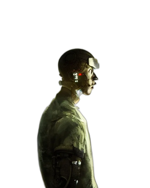 face, staff, mask, robot transparent PNG cut-out
