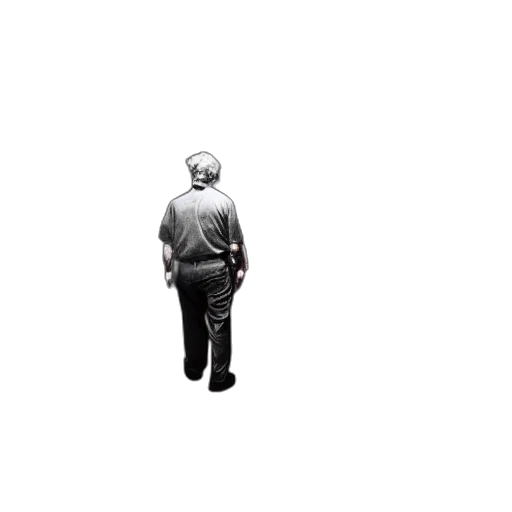 jacket, staff, creature, robot transparent PNG cut-out