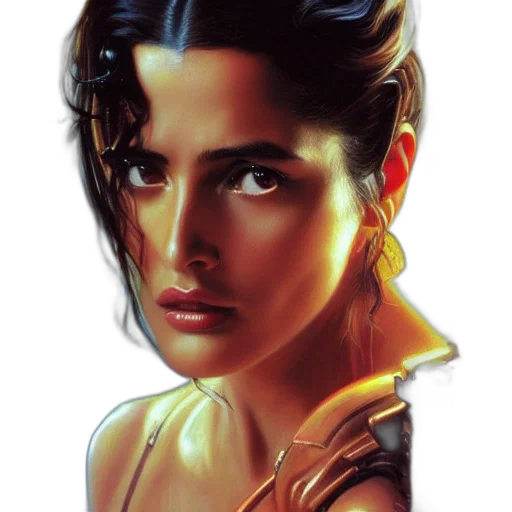 face, jewelry, photorealistic, comic book art transparent PNG cut-out