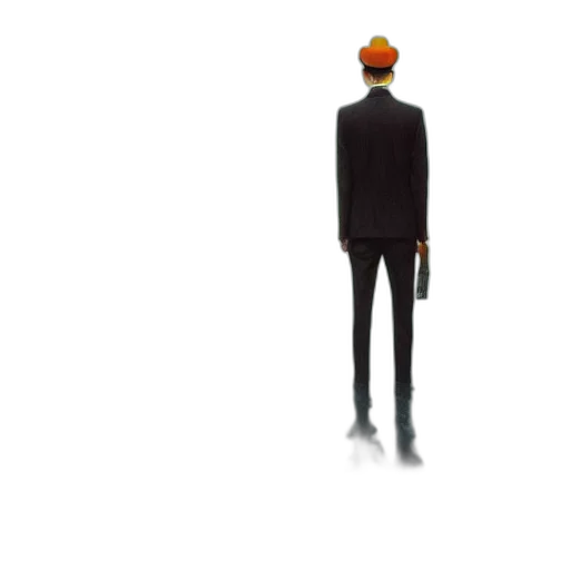 hat, staff, jacket, robot transparent PNG cut-out