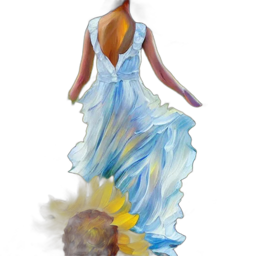 dress, watercolor, fantasy art, concept art transparent PNG cut-out
