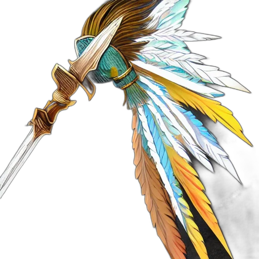 sword, staff, weapon, dragon transparent PNG cut-out