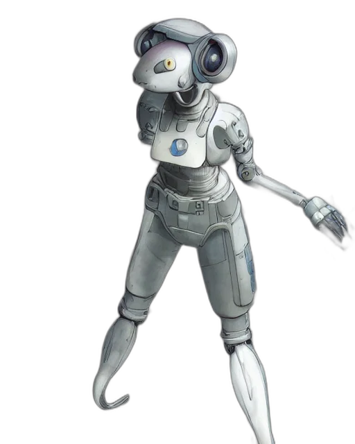 robot, staff, creature, weapon transparent PNG cut-out