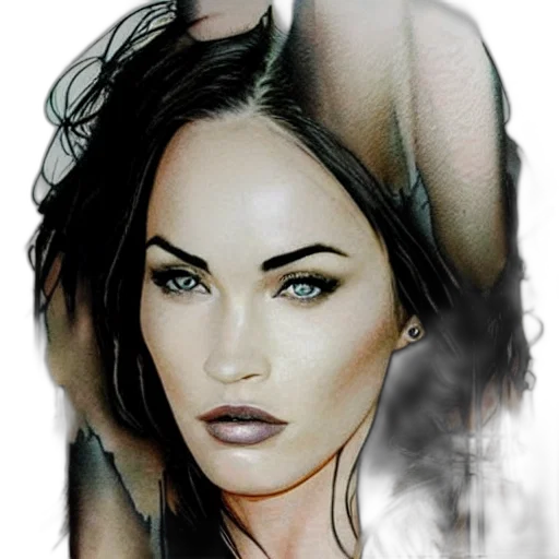face, photorealistic, fantasy art, oil painting transparent PNG cut-out