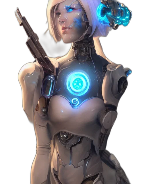 robot, staff, weapon, face transparent PNG cut-out