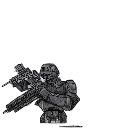 weapon, robot, staff, concept art transparent PNG cut-out