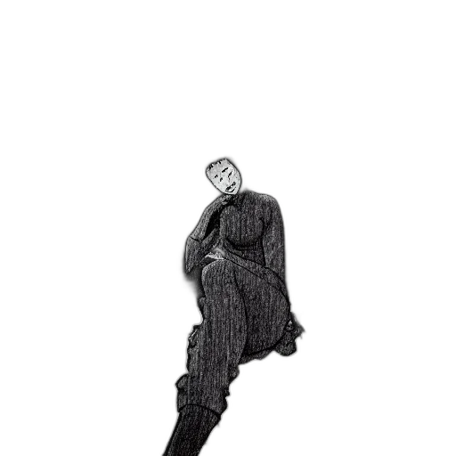 dress, staff, jacket, hair transparent PNG cut-out
