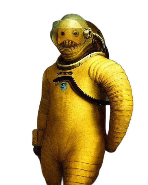 robot, creature, mask, staff transparent PNG cut-out