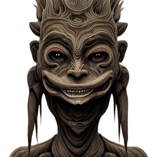 mask, face, creature, staff transparent PNG cut-out