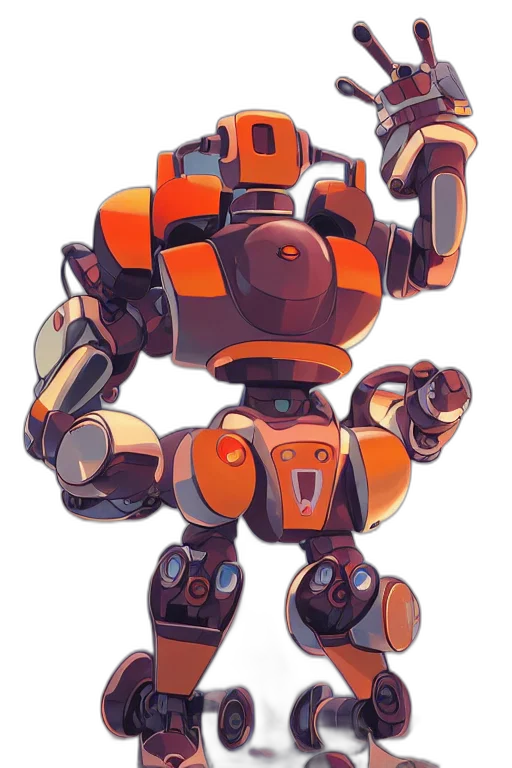 robot, weapon, concept art, 3d render transparent PNG cut-out